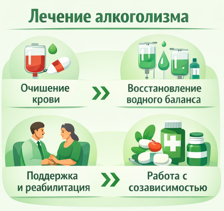 лечение алкоголизма в Пыть-Яхе этапы